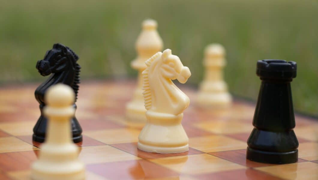 chess pieces on a chess board